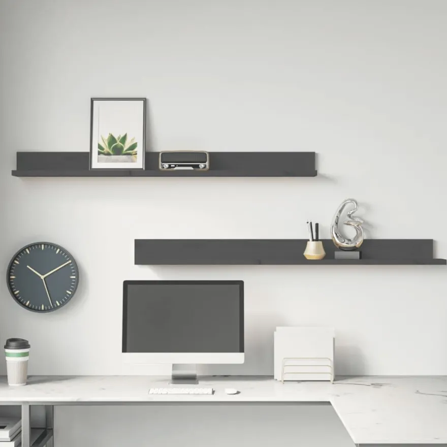 Seinähyllyt 2kpl, 50-110x11x9cm, mänty, eri kokoja ja värejä