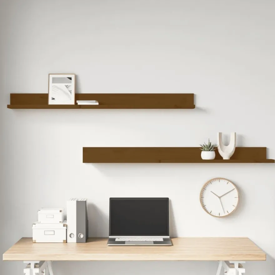 Seinähyllyt 2kpl, 50-110x11x9cm, mänty, eri kokoja ja värejä
