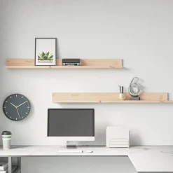 Seinähyllyt 2kpl, 50-110x11x9cm, mänty, eri kokoja ja värejä