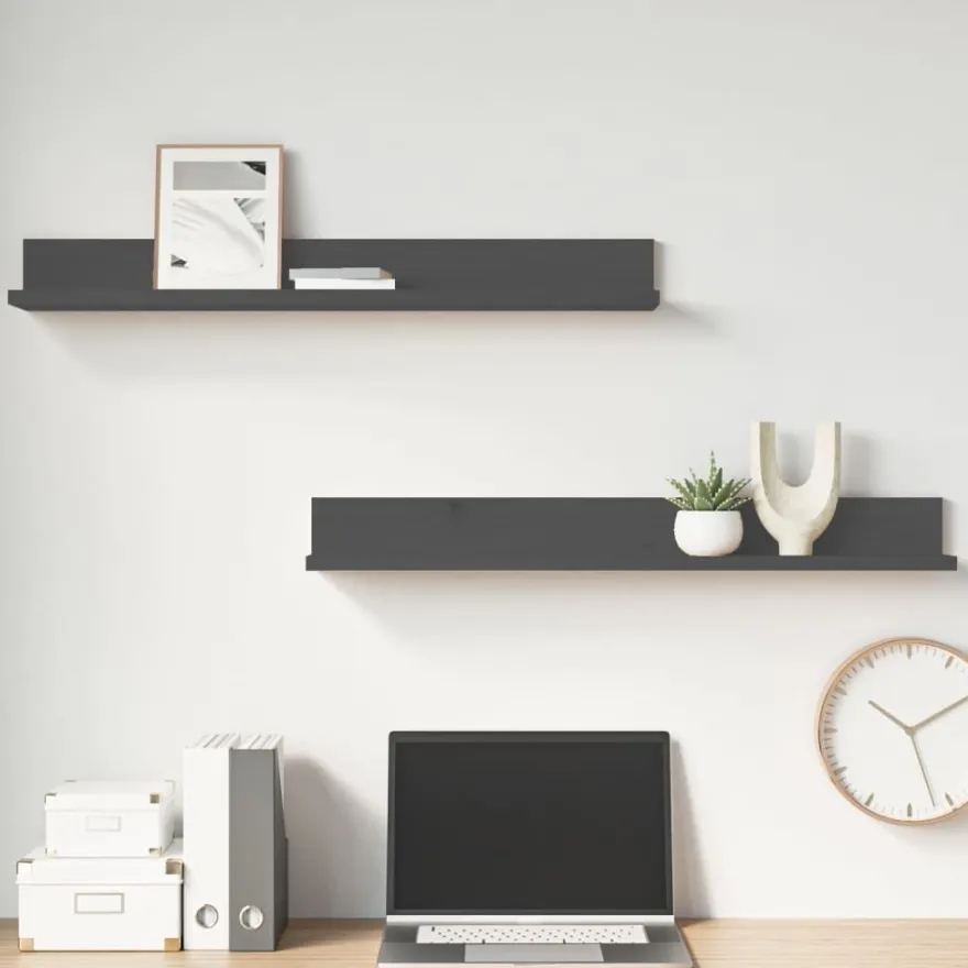 Seinähyllyt 2kpl, 50-110x11x9cm, mänty, eri kokoja ja värejä