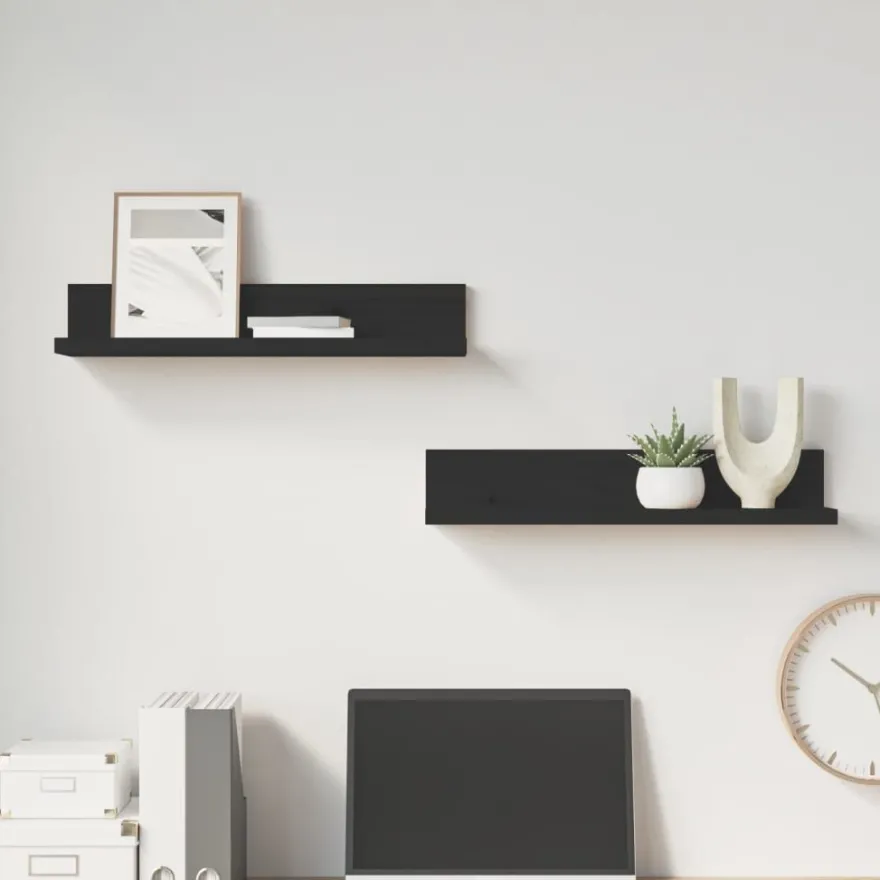 Seinähyllyt 2kpl, 50-110x11x9cm, mänty, eri kokoja ja värejä