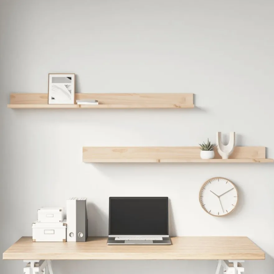 Seinähyllyt 2kpl, 50-110x11x9cm, mänty, eri kokoja ja värejä