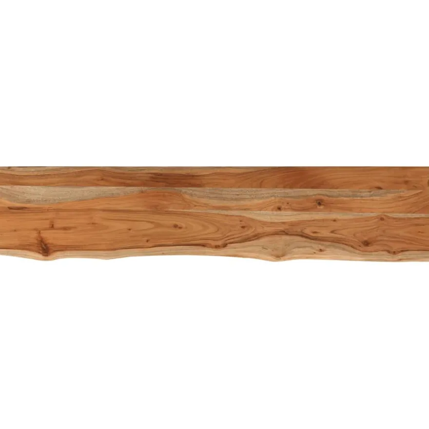Seinähylly 100x20x3,8 cm suorakaide täysi akasiapuu elävä reuna (70276)
