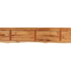 Seinähylly 100x20x3,8 cm suorakaide täysi akasiapuu elävä reuna (70276)