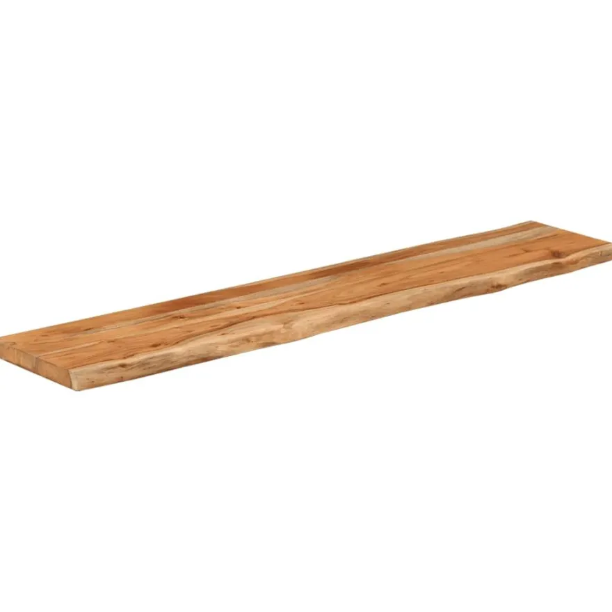 Seinähylly 100x20x3,8 cm suorakaide täysi akasiapuu elävä reuna (70276)