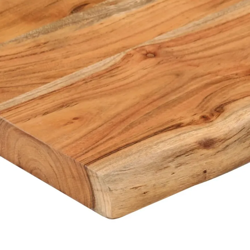 Seinähylly 100x20x3,8 cm suorakaide täysi akasiapuu elävä reuna (70276)