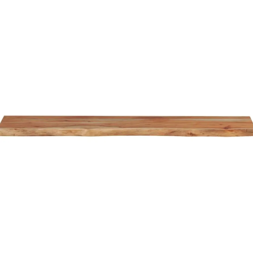 Seinähylly 100x20x3,8 cm suorakaide täysi akasiapuu elävä reuna (70276)