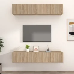 Seinä- ja TV-kaappisarjat, 4 kpl, eri värejä ja kokoja (18048)