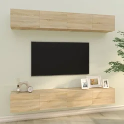 Seinä- ja TV-kaappisarjat, 4 kpl, eri värejä ja kokoja (18048)