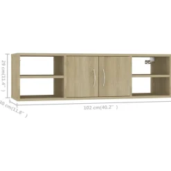 Seinä- ja TV-kaappi tekninen puu, eri värejä (06938)