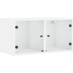 Seinäkaappi lasiovilla, 68,5x37x35 cm, eri värejä ja pakkauskokoja (32681)