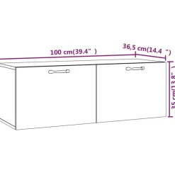 Seinäkaappi tekninen puu 100x36,5x35 cm, eri värejä (15347)