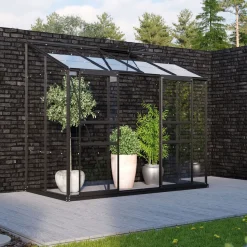 Seinäkasvihuone Vitavia Ida 3300, 3.3m², lasi, musta