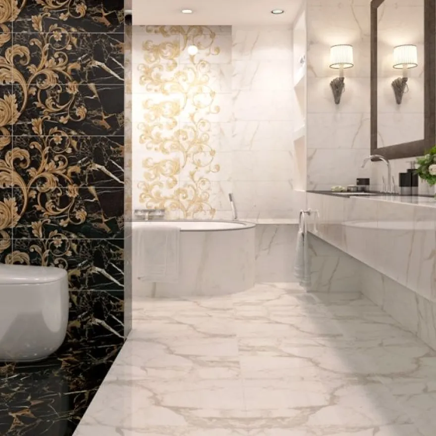 Seinälaatta GoldenTile Saint Laurent 30x60cm valkoinen