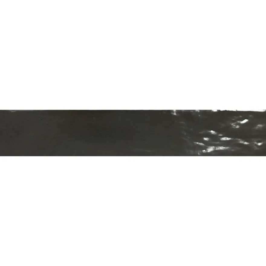 Seinälaatta Pukkila Manacor Black, kiiltävä, strukturoitu, 6.5x40cm