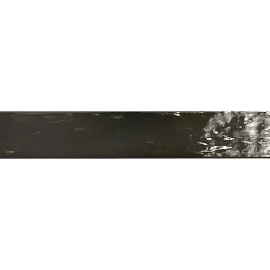 Seinälaatta Pukkila Manacor Black, kiiltävä, strukturoitu, 6.5x40cm