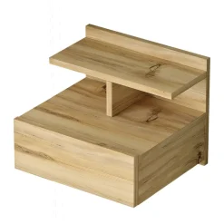 Seinään kiinnitettävä yöpöytä Linento Furniture LV28, puukuosi, ruskea