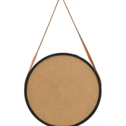Seinäpeili hihnalla, 50cm, musta