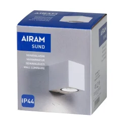 Seinävalaisin Airam Sund, max 11W, GU10, 80x68x93mm, IP44, valkoinen/kirkas
