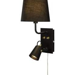 Seinävalaisin Aneta Lighting Metz, musta