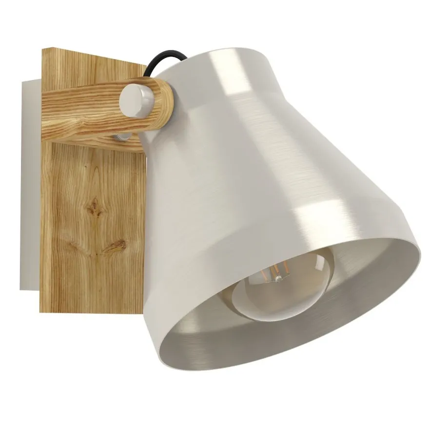 Seinävalaisin Eglo Awton, E27, 40W, IP20, teräs/puu