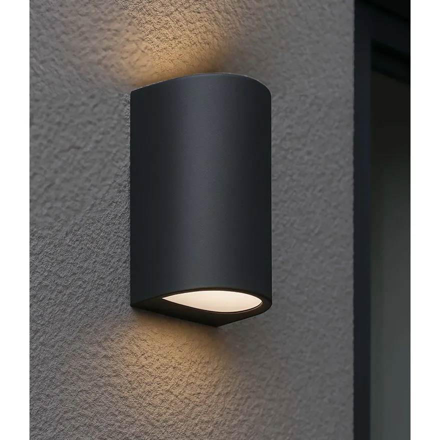 Seinävalaisin Led Energie ROOMA, 2xGU10, IP44, max. 28W x 2, antrasiitinharmaa