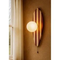 Seinävalaisin Linento Lighting Band beige/valkoinen/punainen