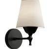 Seinävalaisin Linento Lighting 242014, ø13cm, E27, max. 40W, IP20, kerma/musta
