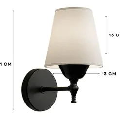 Seinävalaisin Linento Lighting 242014, ø13cm, E27, max. 40W, IP20, kerma/musta