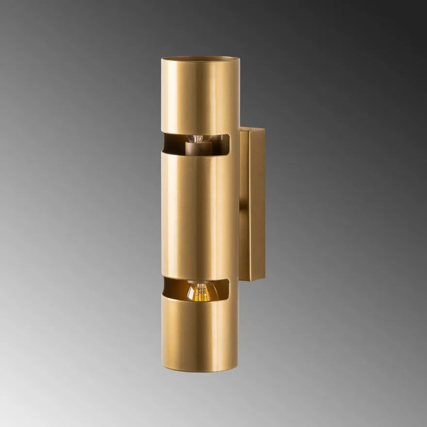 Seinävalaisin Linento Lighting Luxora, 8x30cm, kulta