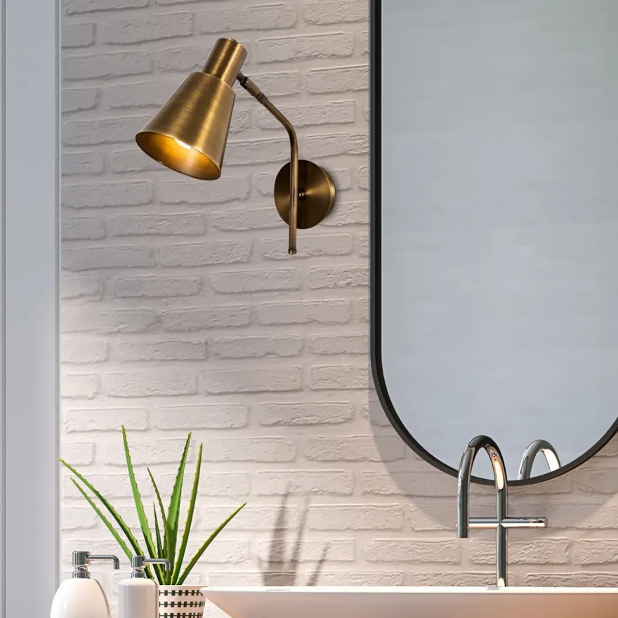 Seinävalaisin Linento Lighting Sivani 2, Ø15cm, E27, suunnattava