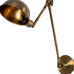 Seinävalaisin Linento Lighting Sivani, Ø15cm, E27, suunnattava, antiikkimessinki