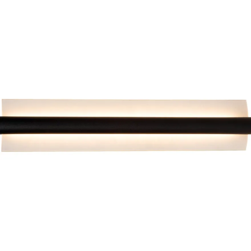 Seinävalaisin Lucide Wanda, 10.2x45cm, IP44, 15W, musta