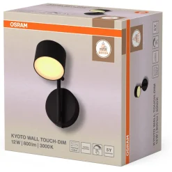 Seinävalaisin Osram Decor Kyoto 12W 930 Touch DIM 3000K musta