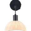 Seinävalaisin Trio Calvi E14 mattamusta/luonnollinen väri