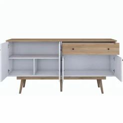 Senkki Linento Furniture GD110 - 3327 saksanpähkinä/valkoinen