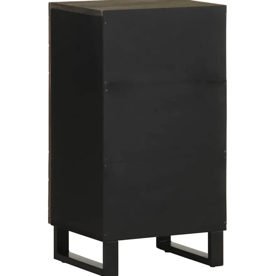 Senkki Musta 40x33x75 cm Massiivipuu Mango (17708)