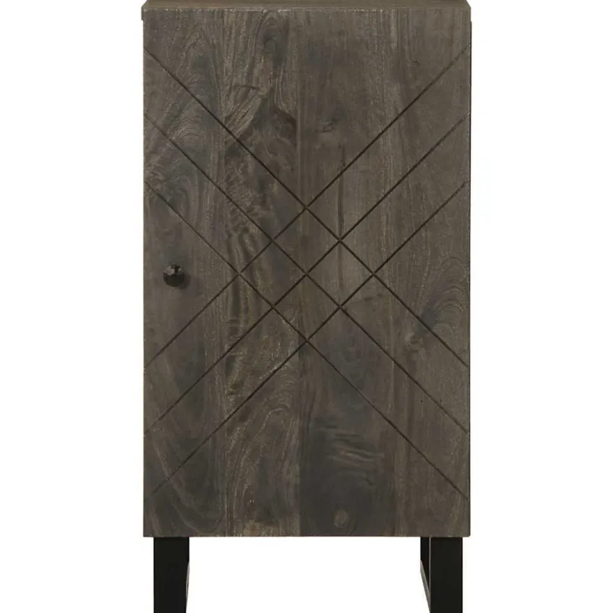 Senkki Musta 40x33x75 cm Massiivipuu Mango (17708)