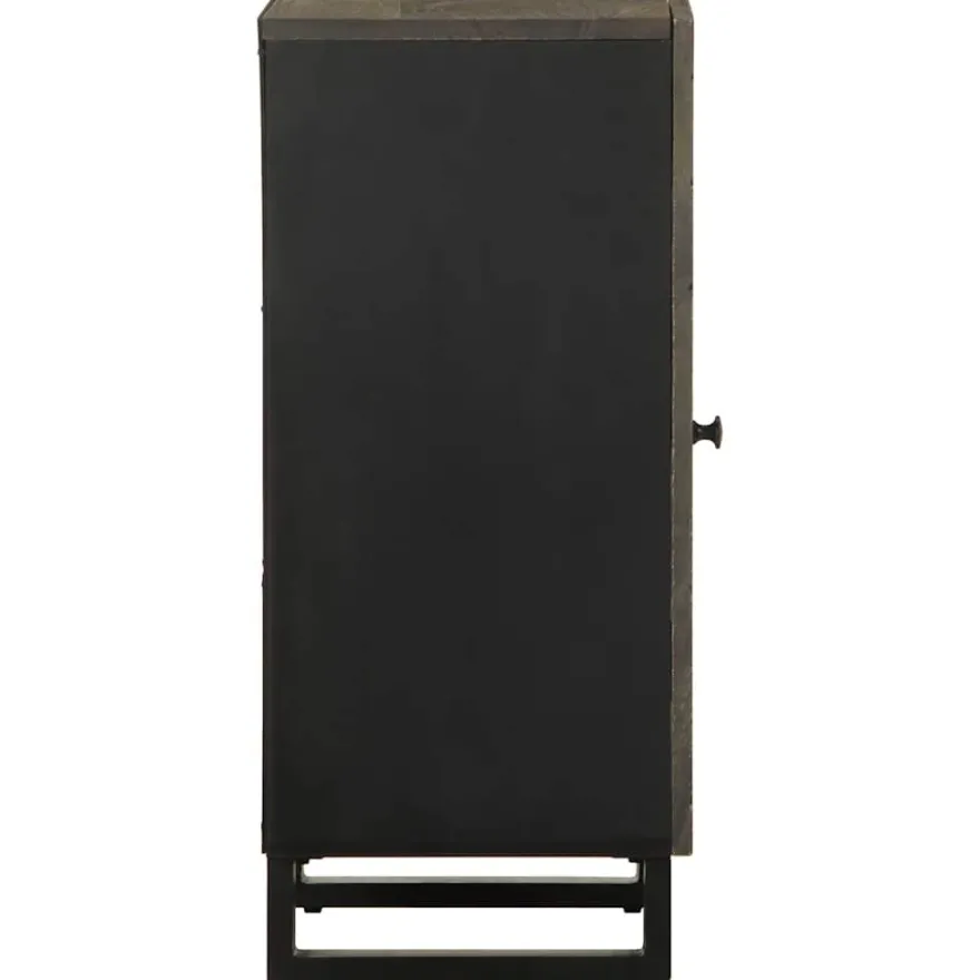 Senkki Musta 40x33x75 cm Massiivipuu Mango (17708)
