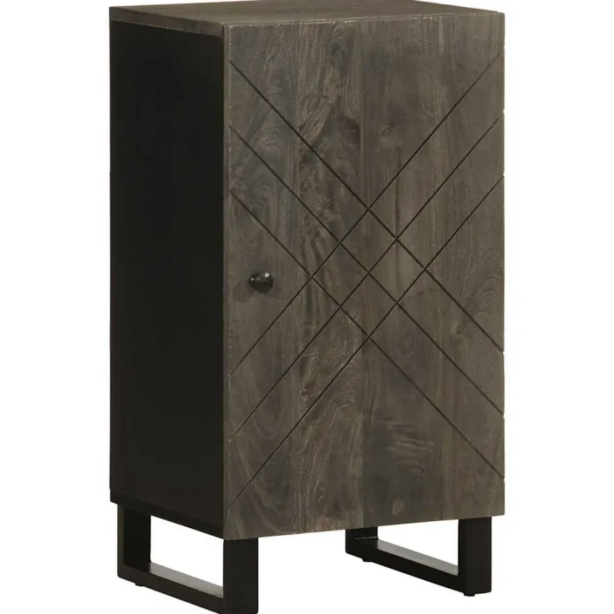 Senkki Musta 40x33x75 cm Massiivipuu Mango (17708)