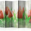 Sermi Artgeist Red tulips on wood II, 225x172cm
