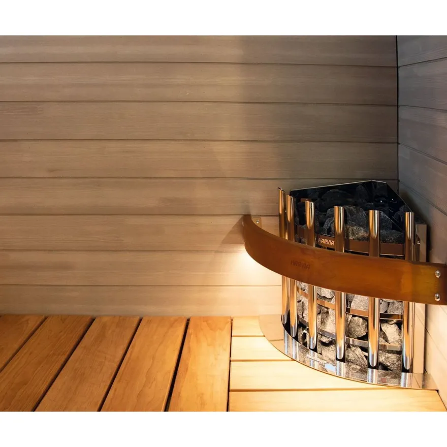 Sähkökiuas Harvia Glow Corner TRC90XE Steel, 9kW, 8-14m³, erillinen ohjaus