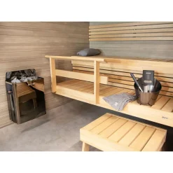Sähkökiuas Harvia The Wall SW45 Black Steel, 4.5kW, 3-6m³, kiinteä ohjaus