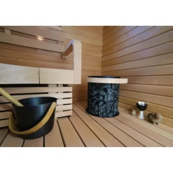 Sähkökiuas Mondex Kaira E2, 6.6kW, 6-9m³, erillinen ohjaus, musta
