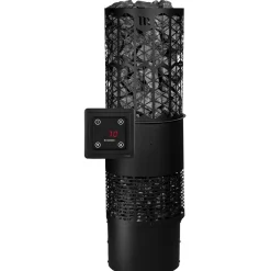 Sähkökiuas Mondex Kaira E2, 6.6kW, 6-9m³, erillinen ohjaus, musta