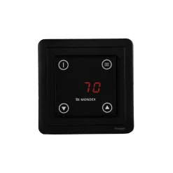 Sähkökiuas Mondex Kaira E2, 6.6kW, 6-9m³, erillinen ohjaus, musta