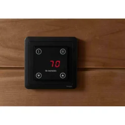 Sähkökiuas Mondex Kaira E2, 6.6kW, 6-9m³, erillinen ohjaus, musta