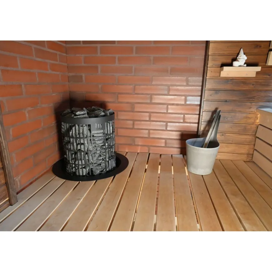 Sähkökiuas Mondex Tahko M, 10.5kW, 12-22m³, kiinteä ohjaus, musta