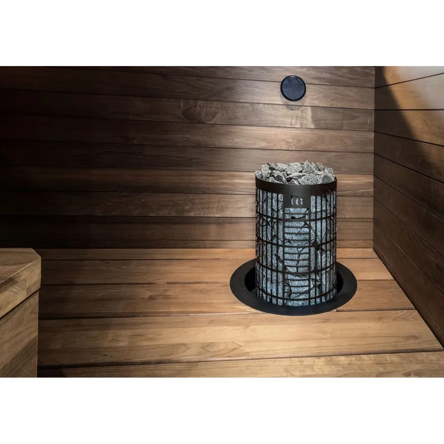 Sähkökiuas Mondex Tahko M, 10.5kW, 12-22m³, kiinteä ohjaus, musta