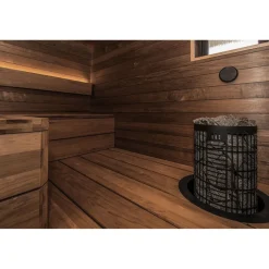 Sähkökiuas Mondex Tahko M, 6.6kW, 6-9m³, kiinteä ohjaus, musta
